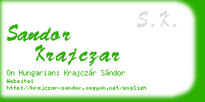 sandor krajczar business card